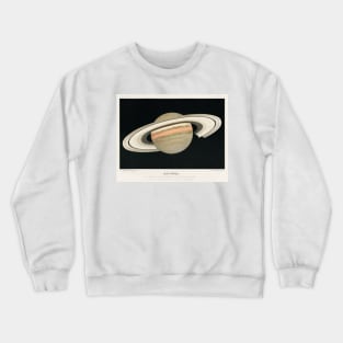 1877 Antique Lithograph of Saturn Crewneck Sweatshirt